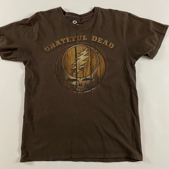Liquid Blue Other - Grateful Dead T Shirt Men's Medium Liquid Blue 2010 Skull Logo Wood Brown